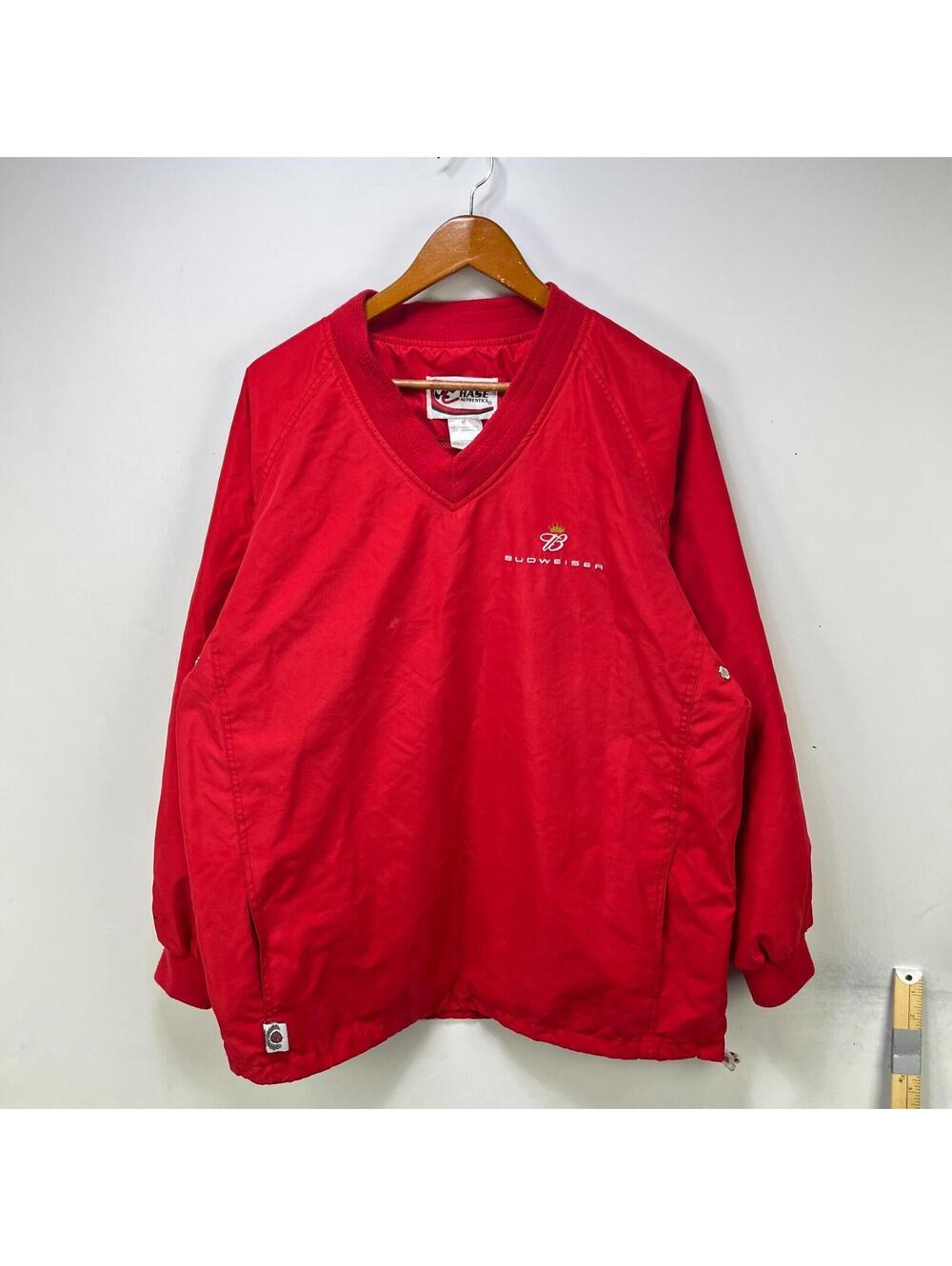 Vintage NASCAR Budweiser Pullover Windbreaker Jacket Medium